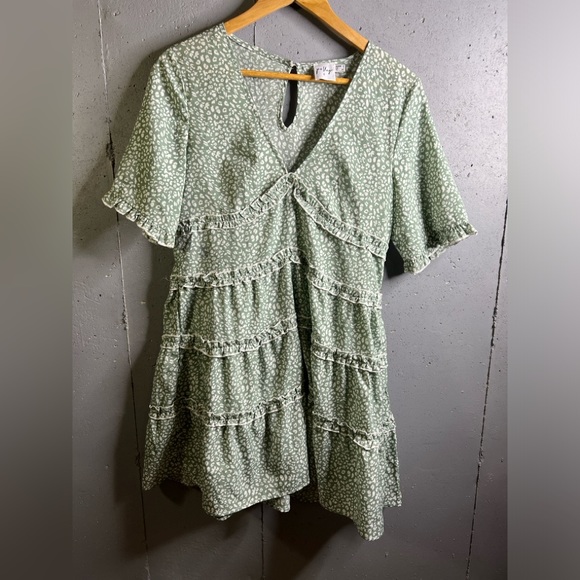 Princess Polly Candice Mini Dress in Sage - Picture 2 of 7